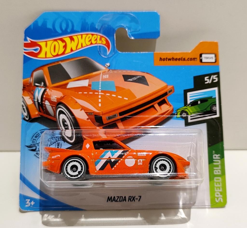 Hot Wheels Mazda RX-7 Speed Blur Oranje (2020), Hobby en Vrije tijd, Ophalen of Verzenden