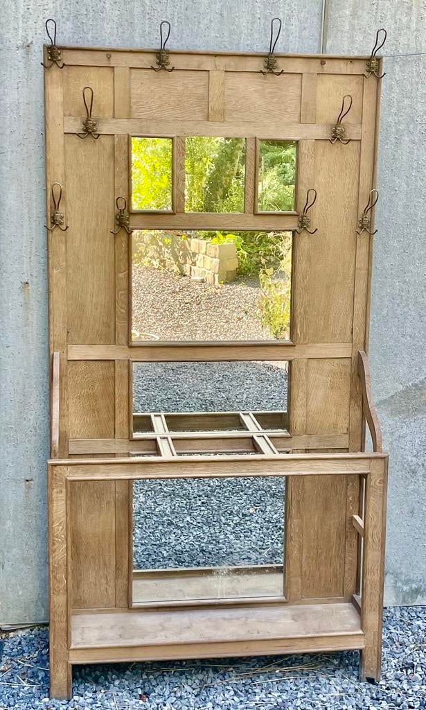 Vestiaire d’entrée en chêne vintage, Huis en Inrichting, Woonaccessoires | Kapstokken, Ophalen, Gebruikt, Overige typen, 150 tot 200 cm