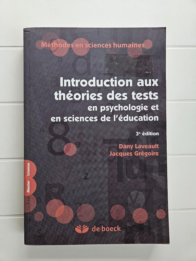 Introduction aux théories des tests en psychologie et scienc, Enlèvement ou Envoi, Utilisé, Dany Laveault