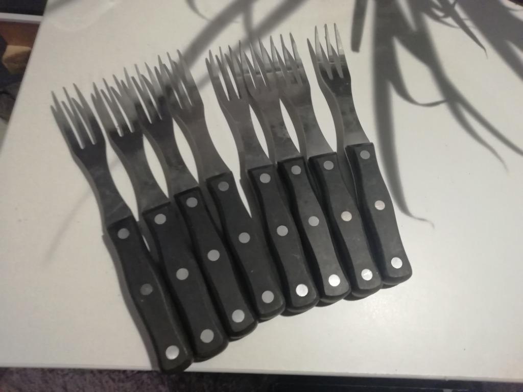 8 Pinnacle Bestek BBQ-vorken Voor Steak, BBQ....., Overige materialen, Overige typen, Ophalen of Verzenden, Zo goed als nieuw