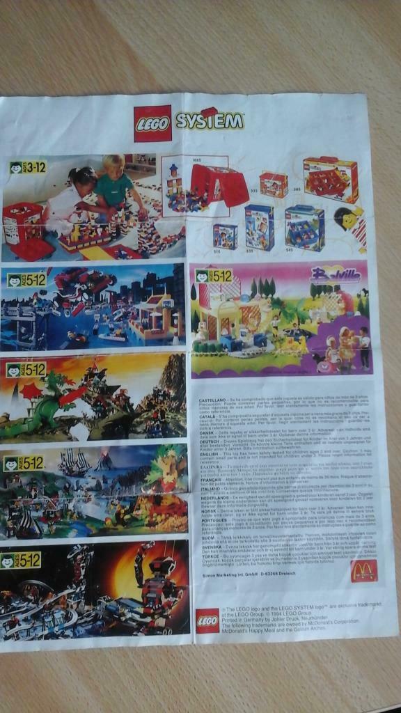lego A4 vintage tijdlijn '94, Ophalen of Verzenden, 1980 tot heden, Zo goed als nieuw, Prent
