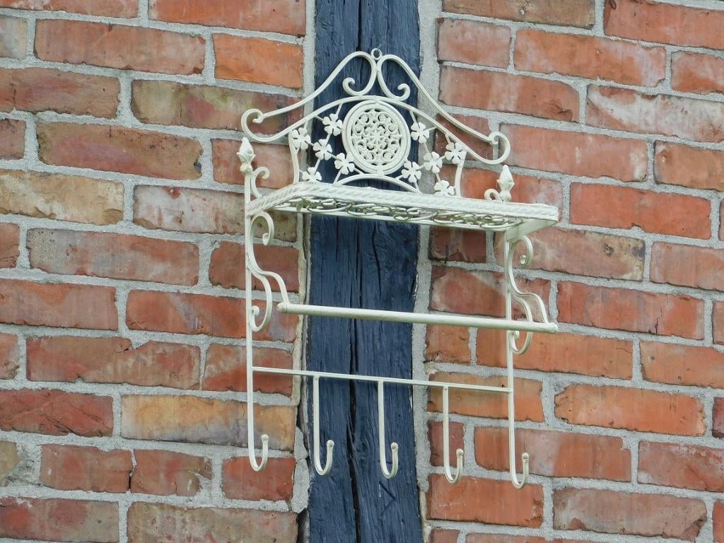 Vintage Wandrek met Haken - Old White - Smeedijzer, Ophalen of Verzenden, Nieuw
