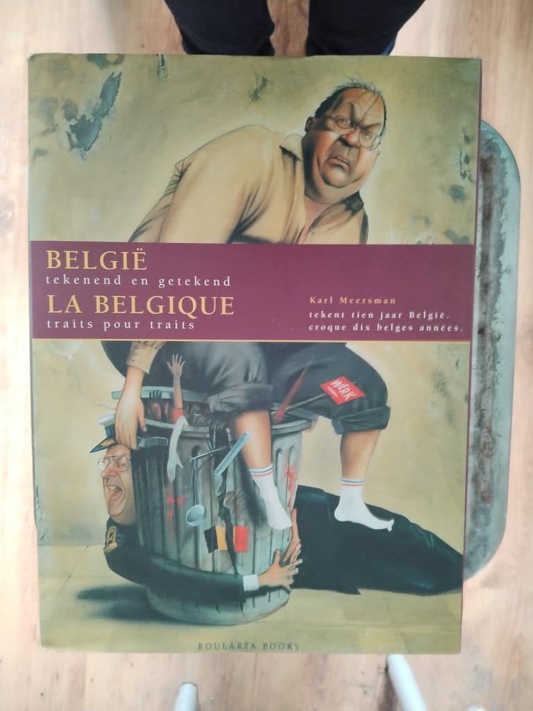 België tekenend en getekend, Eén stripboek, Verzenden, Zo goed als nieuw, Karl Meersman
