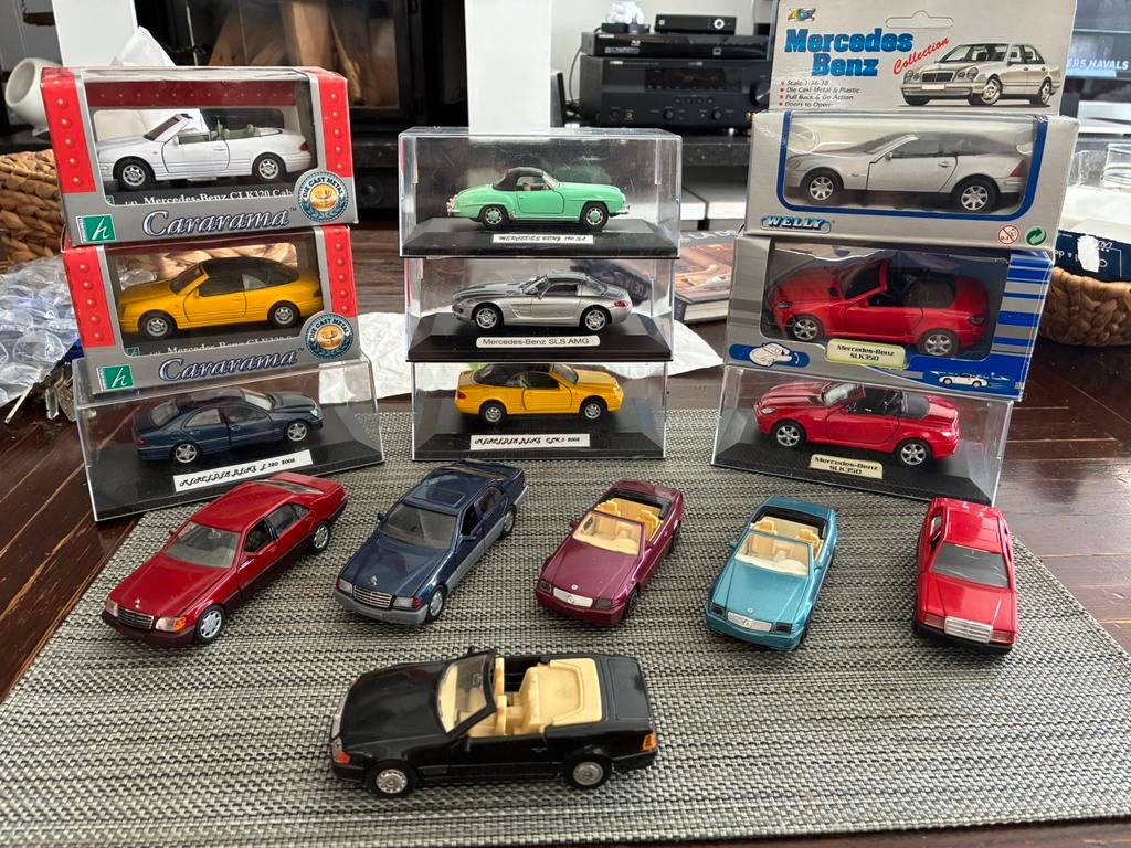 lot collection Mercedes s sl sls slk clk, Ophalen, Zo goed als nieuw, Auto, SIKU
