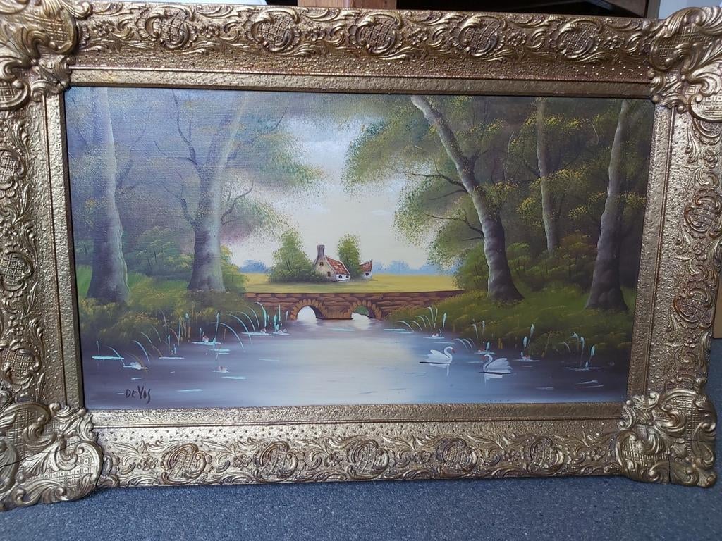 Mooi olieverf schilderij, DEVOS, Ophalen