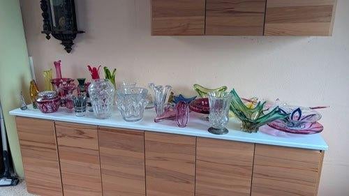 Lot kristallen vazen., Antiek en Kunst, Ophalen