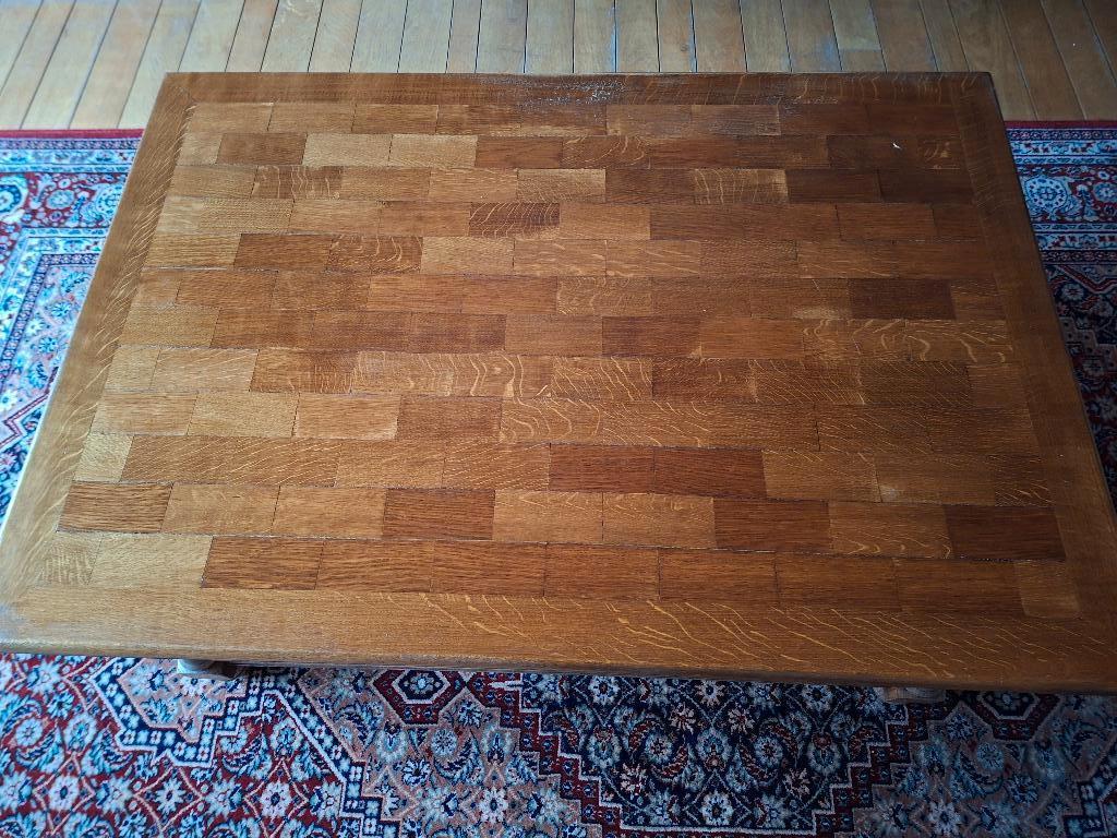 eiken salontafel, Huis en Inrichting, Tafels | Salontafels, Ophalen, Gebruikt, 100 tot 150 cm, 50 tot 75 cm