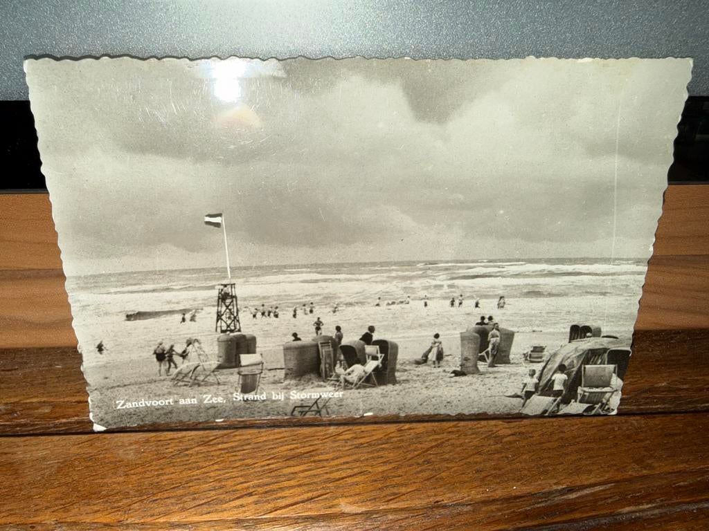 Zandvoort au bord de la mer, Collections, Cartes postales | Pays-Bas, Enlèvement ou Envoi, 1940 à 1960, Affranchie, Hollande du Nord/ Hollande Septentrionale