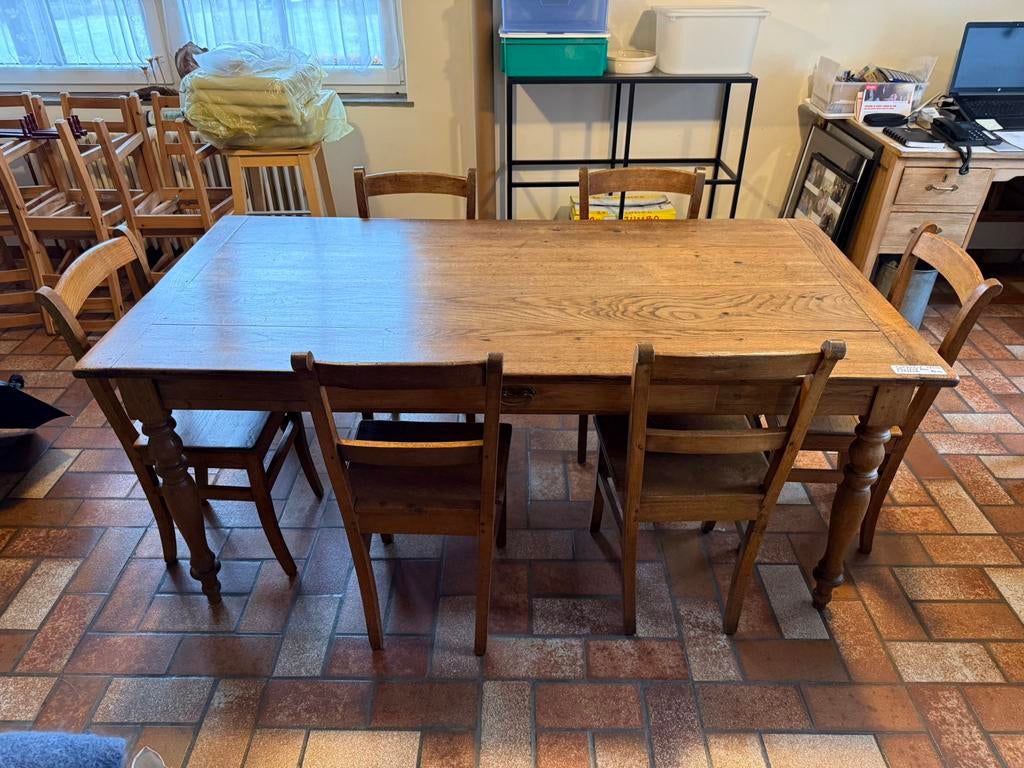 Table en chêne et 6 chaises de Herve, Maison & Meubles, Enlèvement, Comme neuf