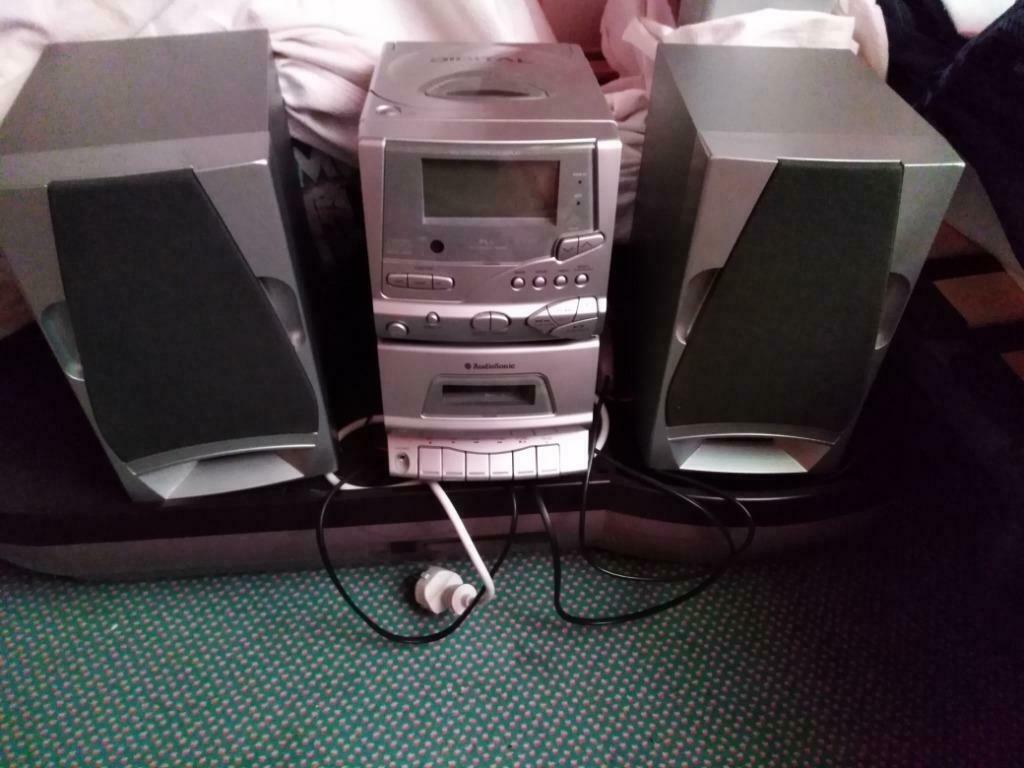 radio cd met 2 boxen Audiosonic, Ophalen, Gebruikt, Radio, Met cd-speler