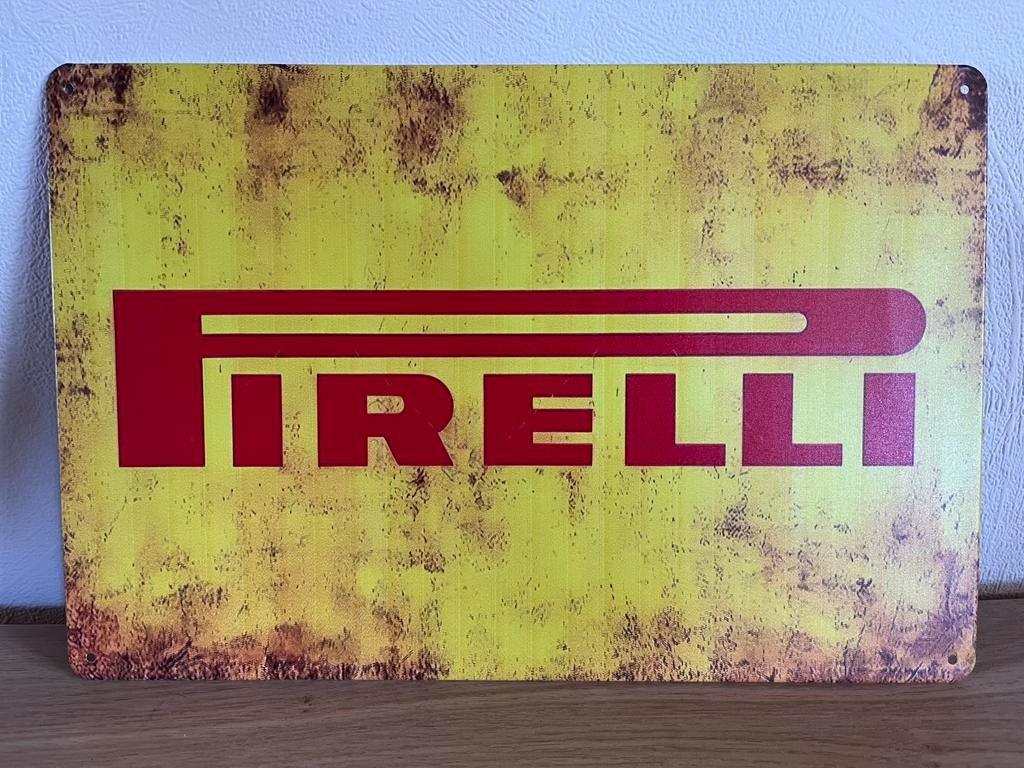 Metalen plaat voor Pirelli-banden, Verzamelen, Merken en Reclamevoorwerpen, Ophalen of Verzenden, Zo goed als nieuw
