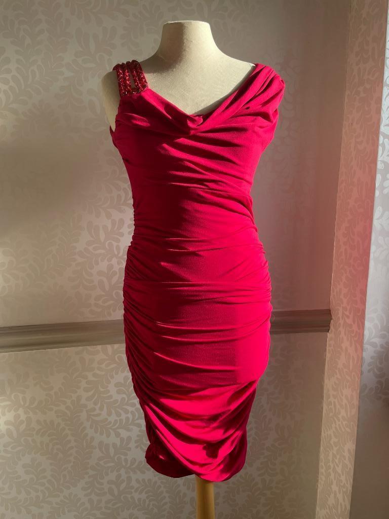 Guess Marciano Fushia Kleedje, Kleding | Dames, Guess, Ophalen of Verzenden, Zo goed als nieuw, Roze