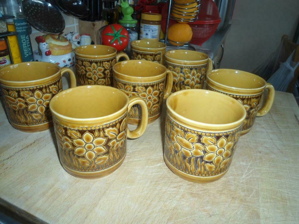 Très Beau Lot de 8 Anciens Mugs Churchill ( England ) Excell, Antiquités & Art, Antiquités | Porcelaine, Enlèvement ou Envoi