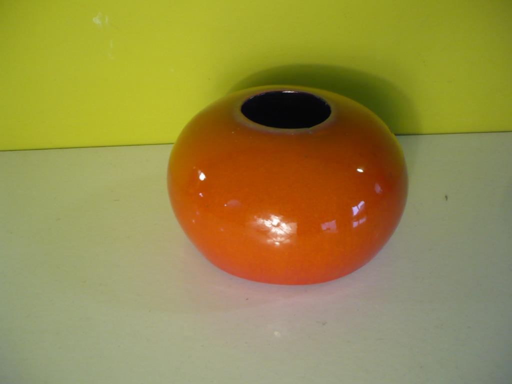 prachtige vintage oranje vaas keramiek, Antiek en Kunst, Antiek | Keramiek en Aardewerk, Ophalen of Verzenden