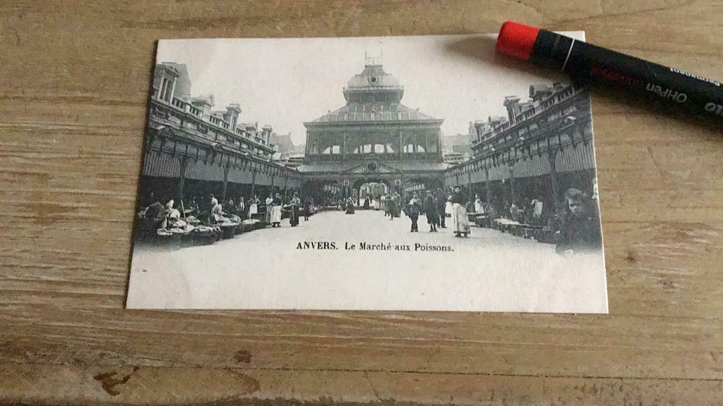 Anvers le marché au poisson, Avant 1920, Non affranchie, Anvers