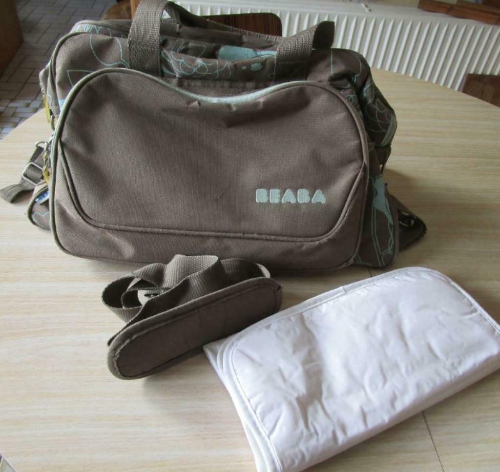Sac de voyage Beaba + sac isotherme, Ophalen of Verzenden, Gebruikt, Grijs, Uitschuifbare handgreep