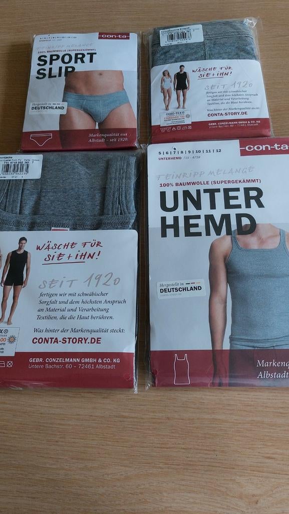 Nieuw herenondergoed, Ophalen of Verzenden, Grijs, Andere, Overige typen