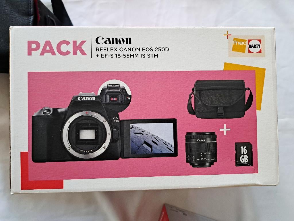 Appareil photo Canon Reflex EOS 250D, TV, Hi-fi & Vidéo, Appareils photo numériques, Enlèvement, Comme neuf, Canon