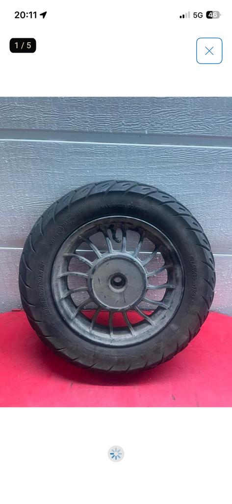 Achterwiel GY6 VX50 / Riva / Toscana etc (VESPA LOOK), Verzenden, Gebruikt, Overige typen