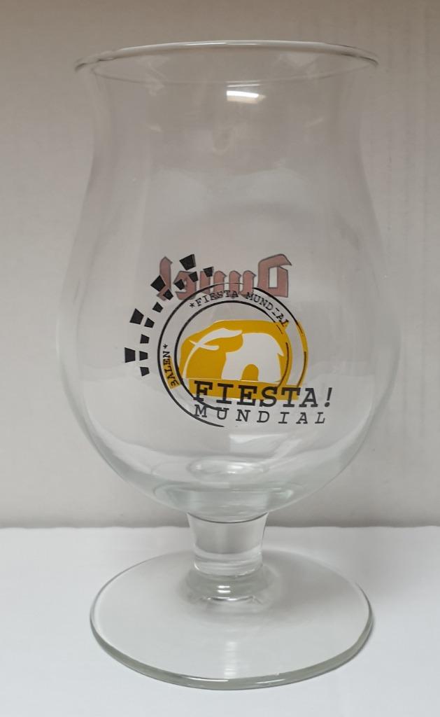 Duvel glas  Fiesta Mundial, Verzamelen, Ophalen, Zo goed als nieuw, Glas of Glazen, Duvel