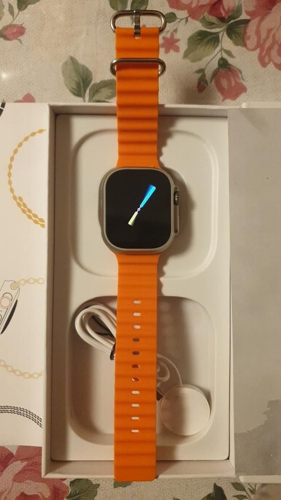Hello Ultra 3+ Smartwatch 368x448 IOS Siri + ANDROID 49mm, Smartwatch, Nieuw, Oranje, Ophalen of Verzenden