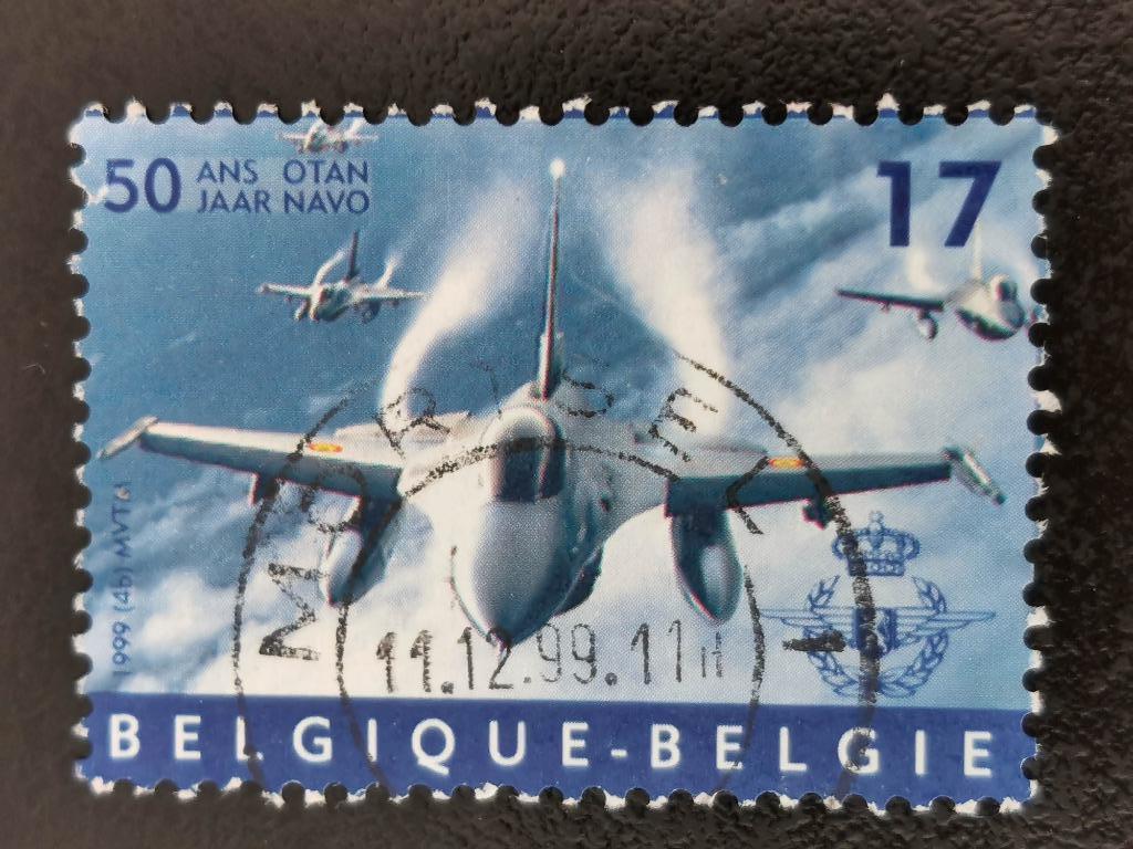 Belgique 1999 - 50 ans de l'OTAN - F16 de l'armée de l'air, Enlèvement ou Envoi, Affranchi