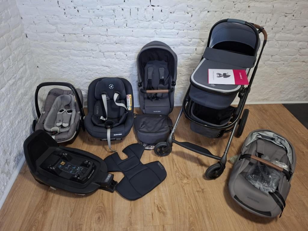 ENSEMBLE MAXI COSI 
+ POUSSETTE DOUBLE + SIEGE AUTO + BASE, Enlèvement