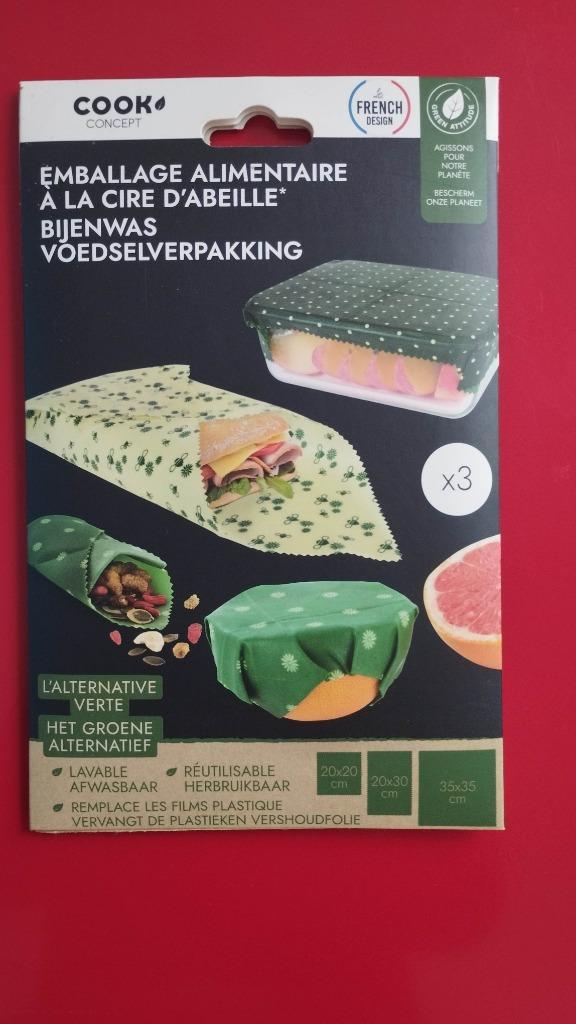 Voedselverpakkingen van bijenwas (in plaats van plastic), Huis en Inrichting, Overige materialen, Verzenden, Overige typen, Nieuw