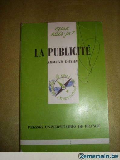 la publicité, Armand Dayan, que sais-je? n° 274, Enlèvement, Utilisé