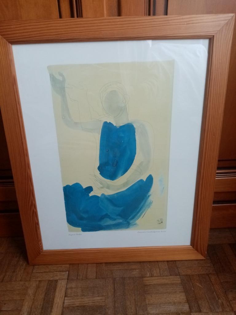 Lithographie/poster d'art d'après Auguste Rodin  39/25cm, Livres, Art & Culture | Arts plastiques, Comme neuf, Design graphique