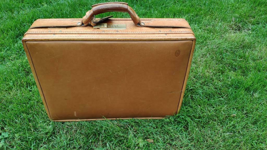 Vintage Hartmann 4700 attaché koffer case 100 % leder cognac, Enlèvement ou Envoi