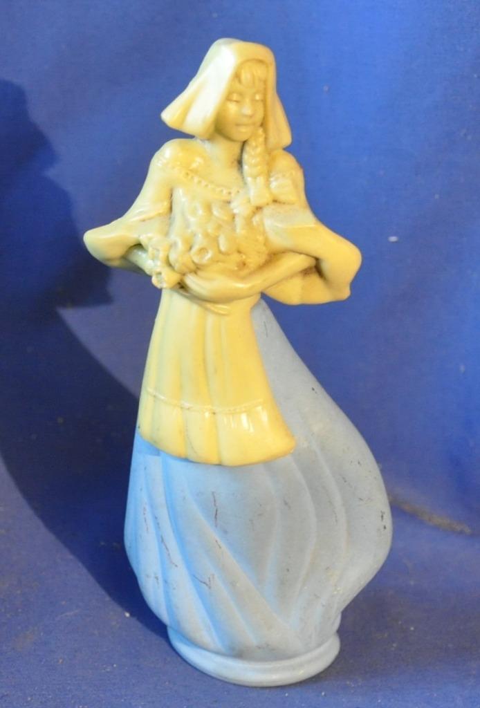 bouteille parfum  avon vintage femme robe bleu, Verzamelen, Parfumverzamelingen, Gebruikt, Parfumfles, Gevuld, Ophalen of Verzenden