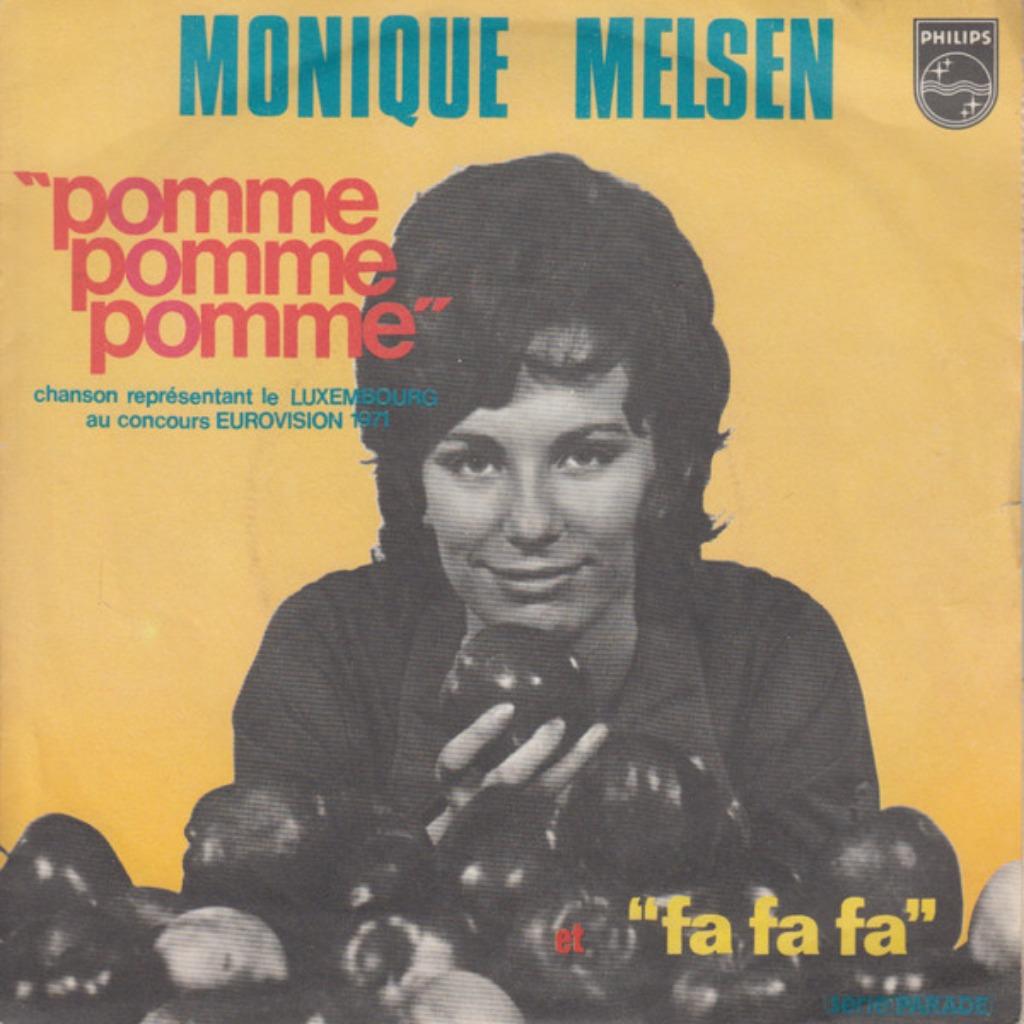 45t vinylsingle moniqe melsen -pomme pomme pomme--, Ophalen of Verzenden, Gebruikt, Pop