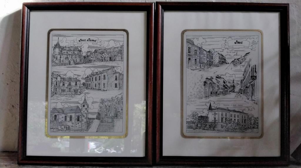 Lot de 2 gravures, Ophalen, Prent