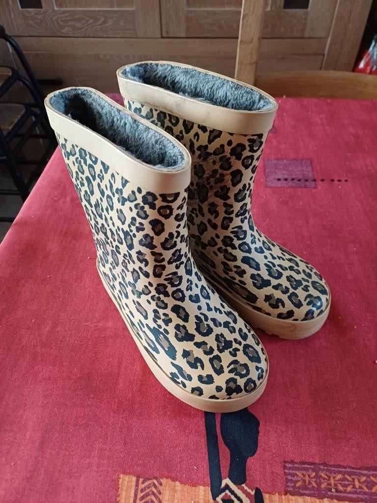 Bottes de pluie doublées beiges, Neuf, Bottes, Enlèvement ou Envoi, Fille