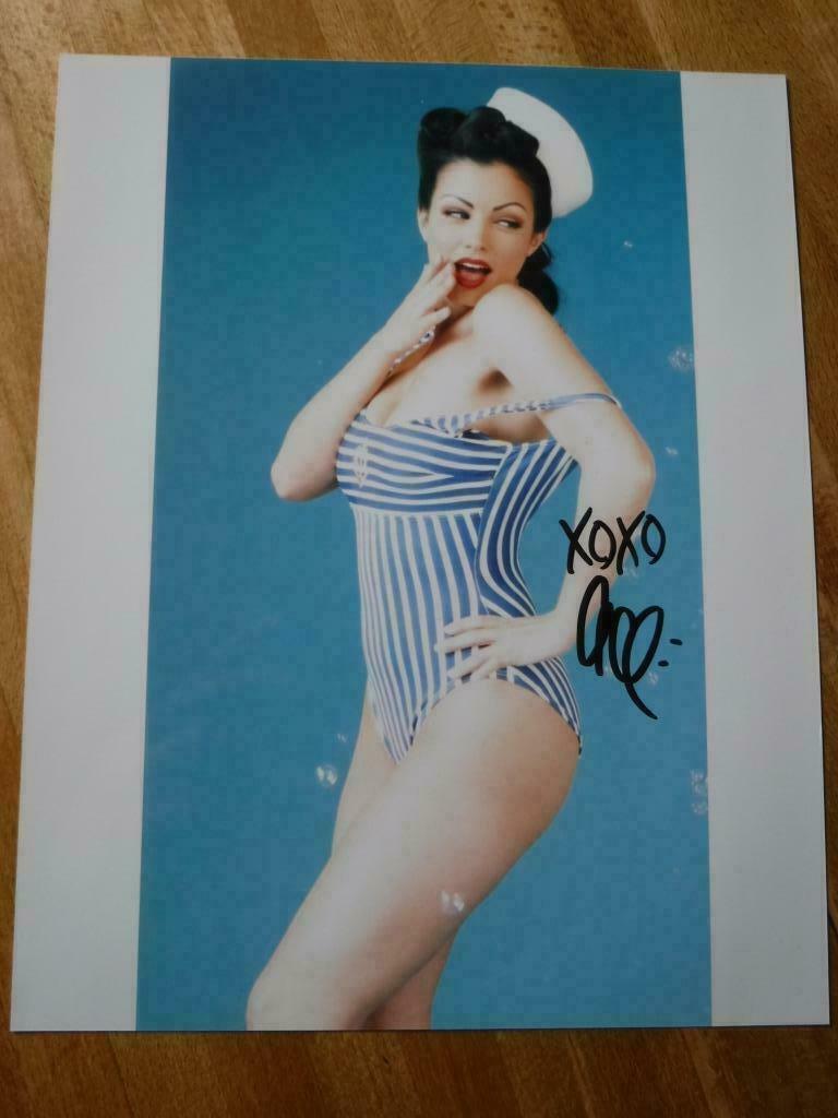 Aria Giovanni (erotische actrice) original photo singnature, Enlèvement ou Envoi