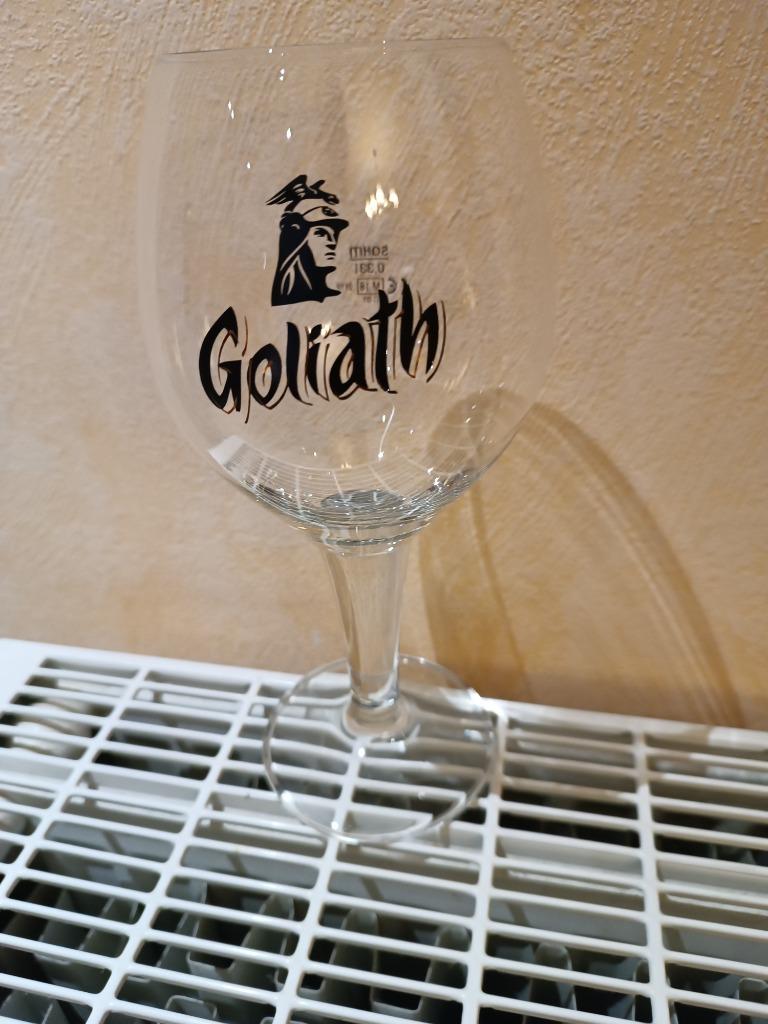 A vendre 1 verre Goliath, Verzamelen, Ophalen, Gebruikt, Bierglas