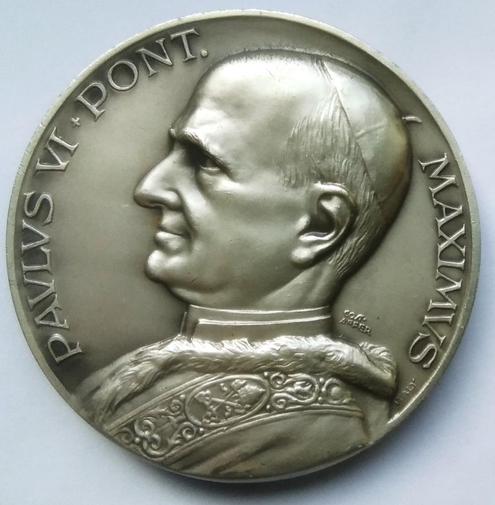 medaille paus paulus 6 - pont maximus - maria SS di pompei, Ophalen of Verzenden, Overige materialen
