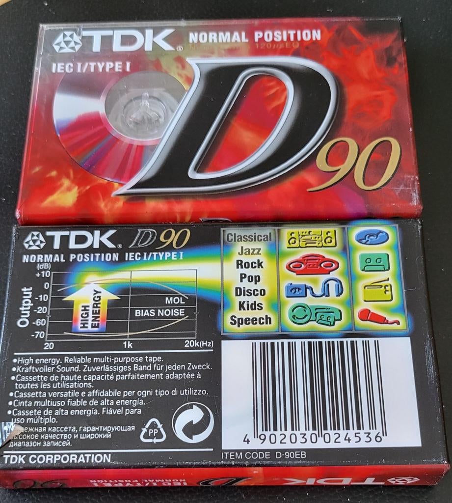 2 Cassettes audio TDK neuves, Enlèvement