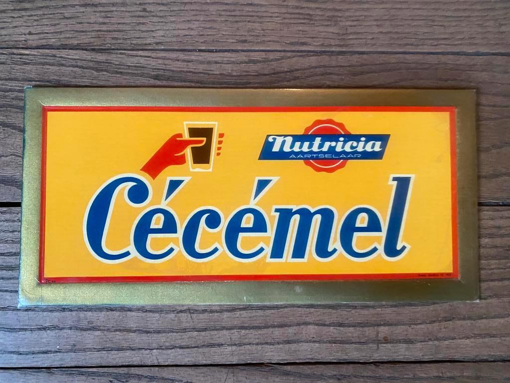 cécémel glacoide 1960, Collections, Marques & Objets publicitaires, Enlèvement ou Envoi, Utilisé, Panneau publicitaire