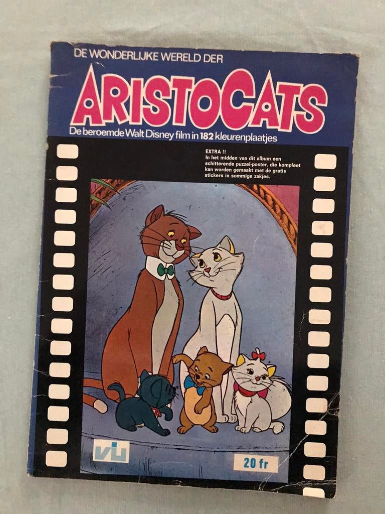 Livre vignettes aristochats disney en néerlandais, Collections, Enlèvement ou Envoi, Utilisé
