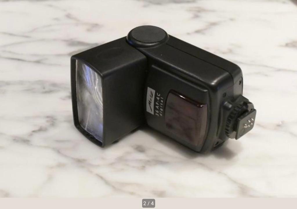 Metz Mecablitz 36AF-4C pour Canon avec étui, Enlèvement ou Envoi, Comme neuf, Metz, Inclinable
