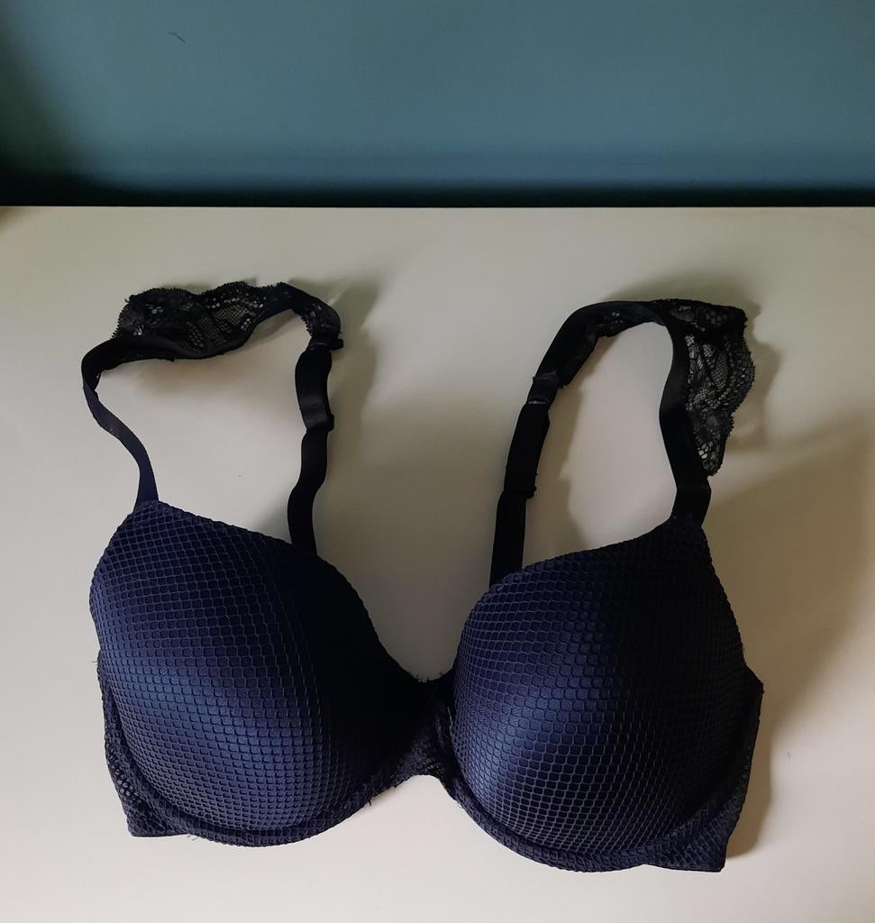Hunkemöller beha/bh "80D", Kleding | Dames, Ondergoed en Lingerie, Hunkemöller, Ophalen of Verzenden, Blauw, BH