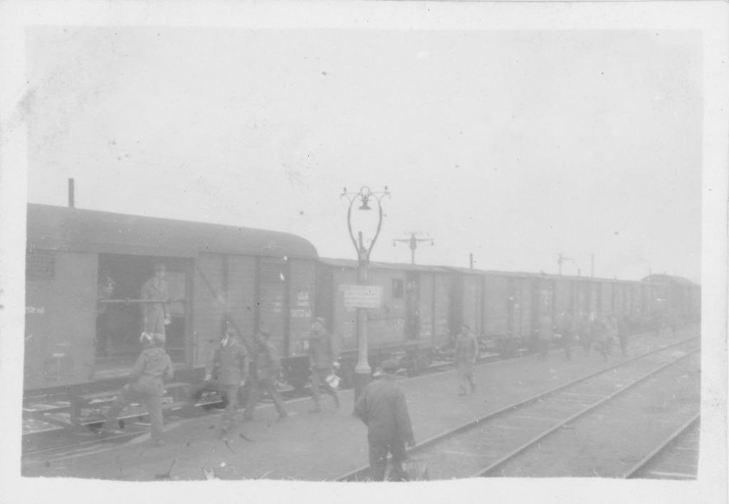 photo orig. - GI USAAF en train en France - WW2, Enlèvement ou Envoi, Armée de l'air, Photo ou Poster