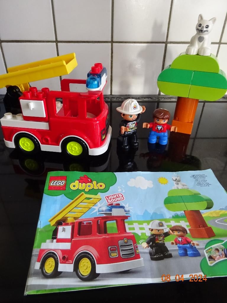LEGO DUPLO 10901 Brandweertruck*VOLLEDIG*PRIMA STAAT*, Ophalen of Verzenden, Duplo