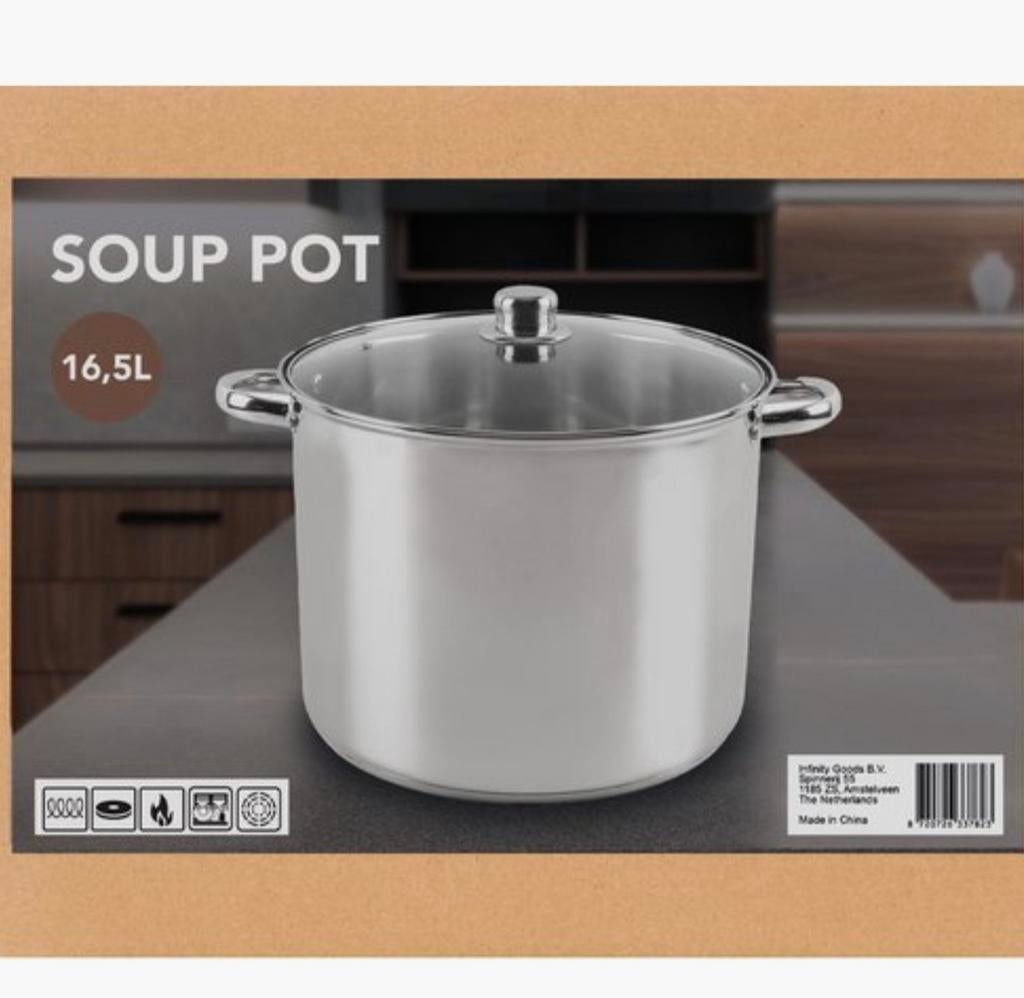 Marmite à soupe 16l 30 cm dans la boîte jamais utilisé, Enlèvement
