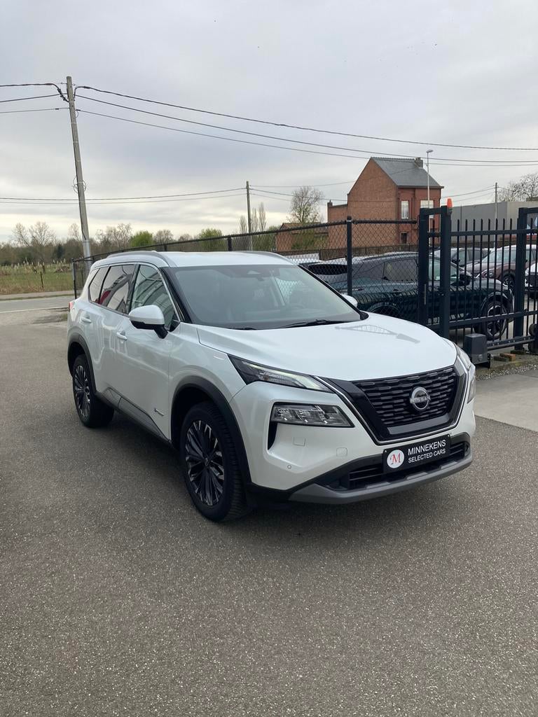 Nissan X-Trail E-Power Tekna 2025  23000 km, Auto's, Nissan, 1497 cc, Parkeersensor, Wit, Leder