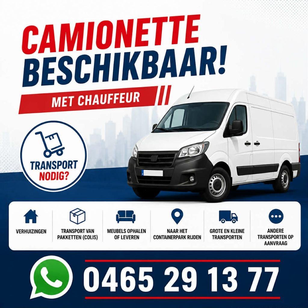 verhuizen TRANSPORT   BESTELWAGEN, Fietsen en Brommers, Steps, Ophalen of Verzenden