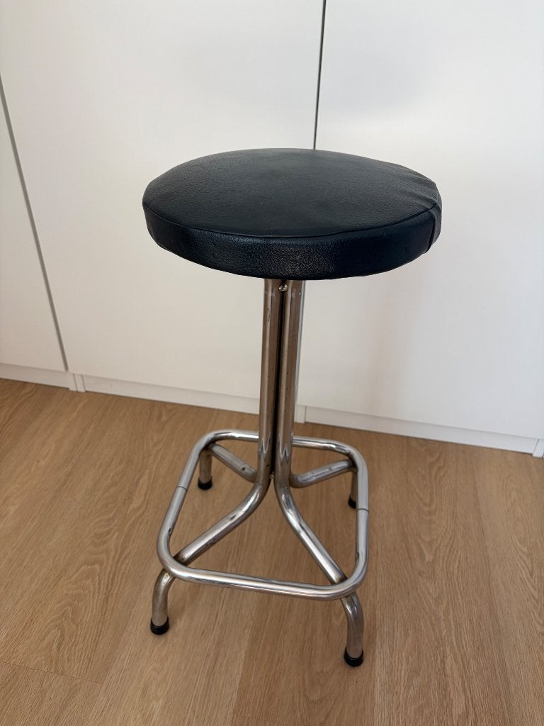 Vintage Chrome barkruk, Huis en Inrichting, Barkrukken, Ophalen, Gebruikt