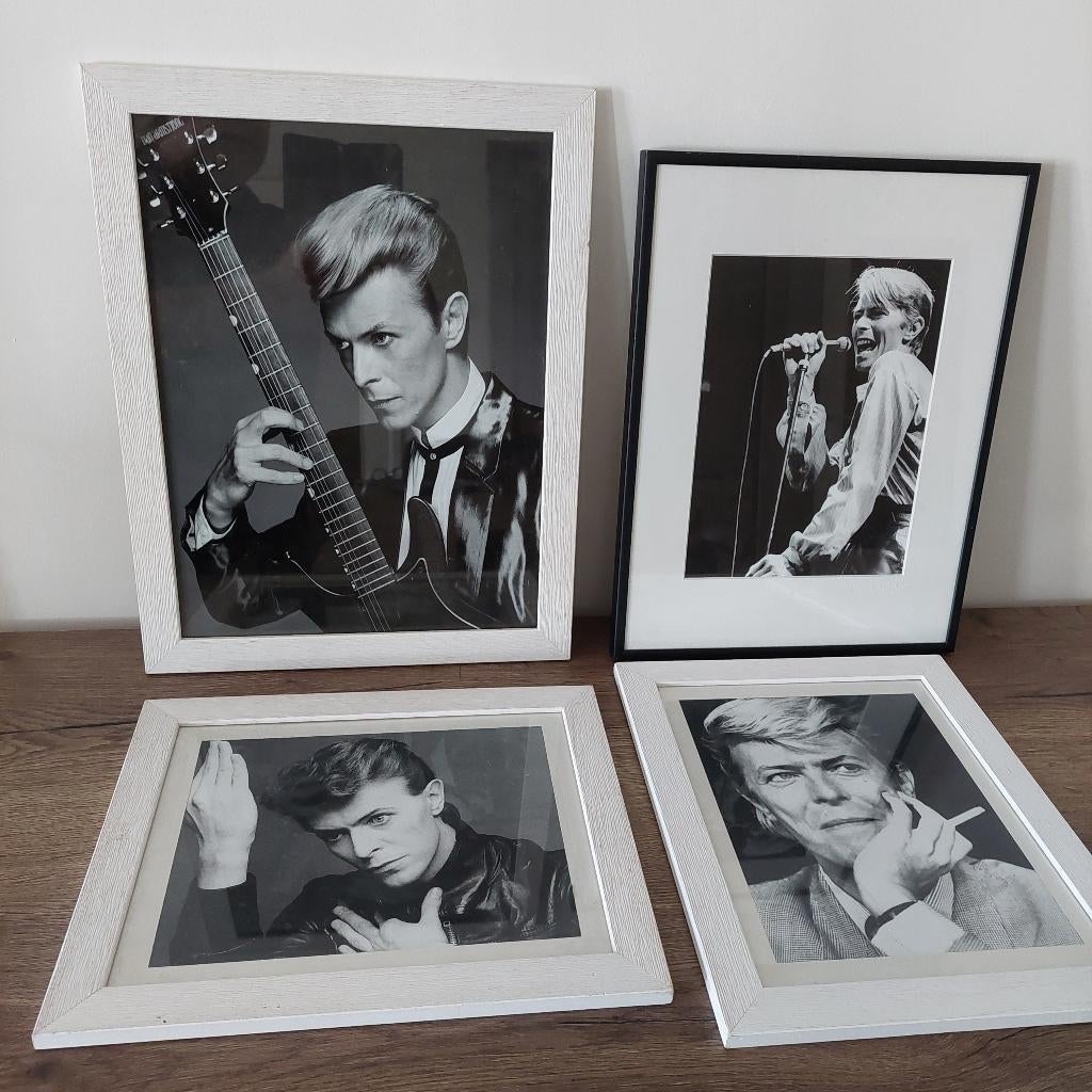 Lot Fotolijsten David Bowie, Gebruikt, Verzenden, 1980 tot heden, Prent